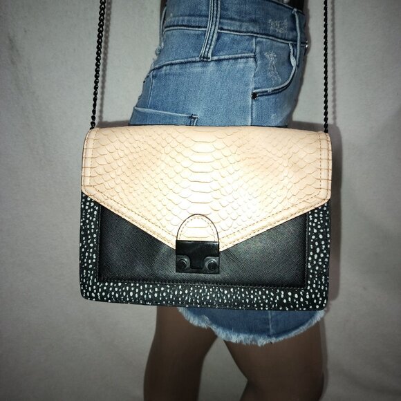 Loeffler Randall Python Emboss Crossbody Leather Bag. - Picture 5 of 11